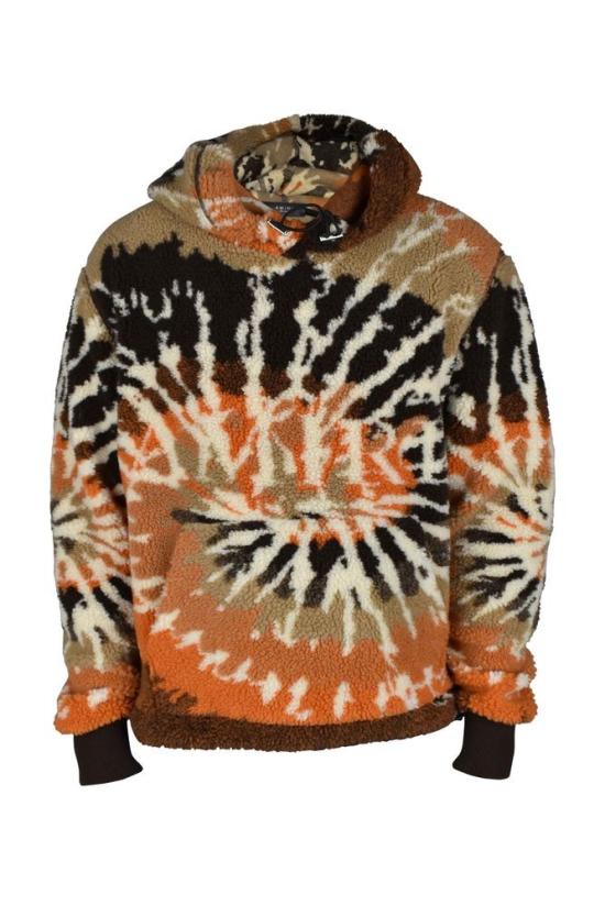  아미리 탑 타이다이 플리스 스웨트셔츠 (조절 가능한 허리끈 포함)