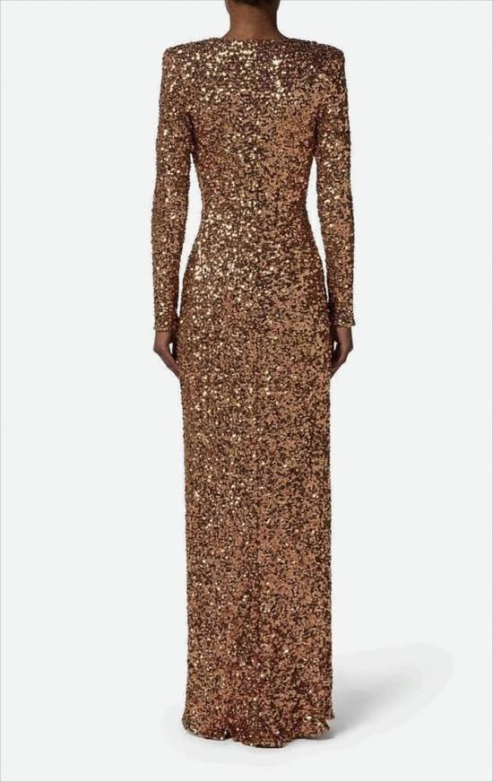 25FW 엘리자베타프랜치 롱 원피스 ABR3057E2 EC1 Brown - ELISABETTA FRANCHI