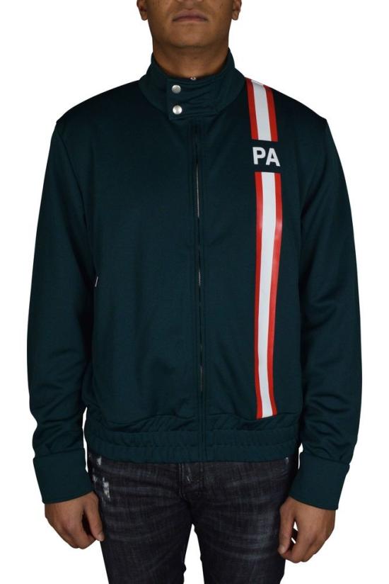  팜앤젤스 자켓 지퍼 여밈 방식의 하이넥 녹색 조끼 - PALM ANGELS