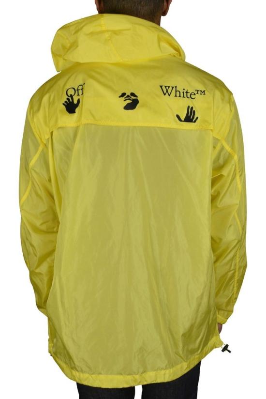  오프화이트 자켓 아이코닉한 로고 디테일이 돋보이는 옐로우  윈드브레이커 - OFF WHITE