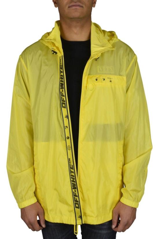  오프화이트 자켓 아이코닉한 로고 디테일이 돋보이는 옐로우  윈드브레이커 - OFF WHITE