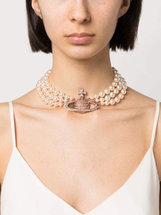  비비안웨스트우드 펄 바스 릴리프 초커 펄 바스 릴리프 초커 63030007 G128 White - VIVIENNE WESTWOOD