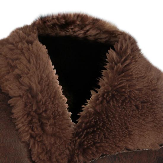 25FW 릭 오웬스 가죽 자켓 RU02E1760LSHC78 Brown - RICK OWENS