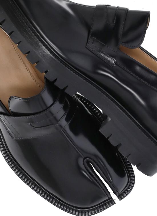 26SS 마르지엘라 타비 브러쉬드 카프스킨 로퍼 S57WR0139 P3827H8396 Black - MAISON MARGIELA