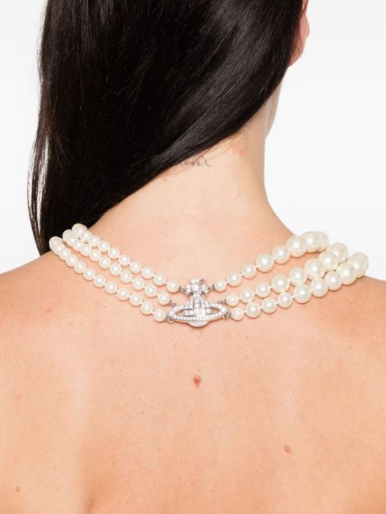 26SS 비비안웨스트우드 목걸이/팬던트 6301013D P132 White - VIVIENNE WESTWOOD