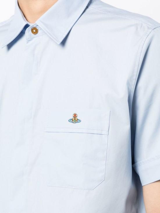 26SS 비비안웨스트우드 셔츠 24010004 W009Q K403 Blue - VIVIENNE WESTWOOD