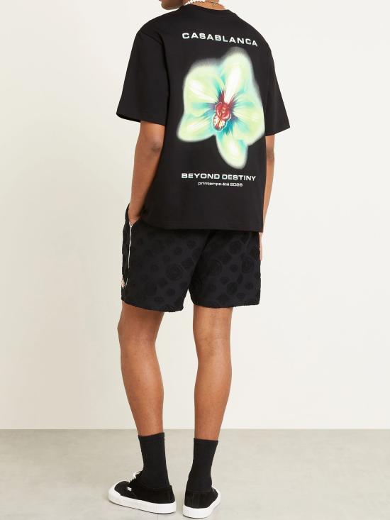 26SS 카사블랑카 반팔 티셔츠 SP26JTS044 BLACK - CASABLANCA