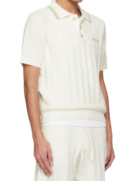 26SS 카사블랑카 폴로 티셔츠 SP26KW1214 WHITE - CASABLANCA