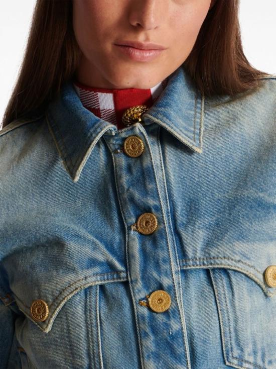  발망 데님 CF1TC130DE04 6FF Blue - BALMAIN