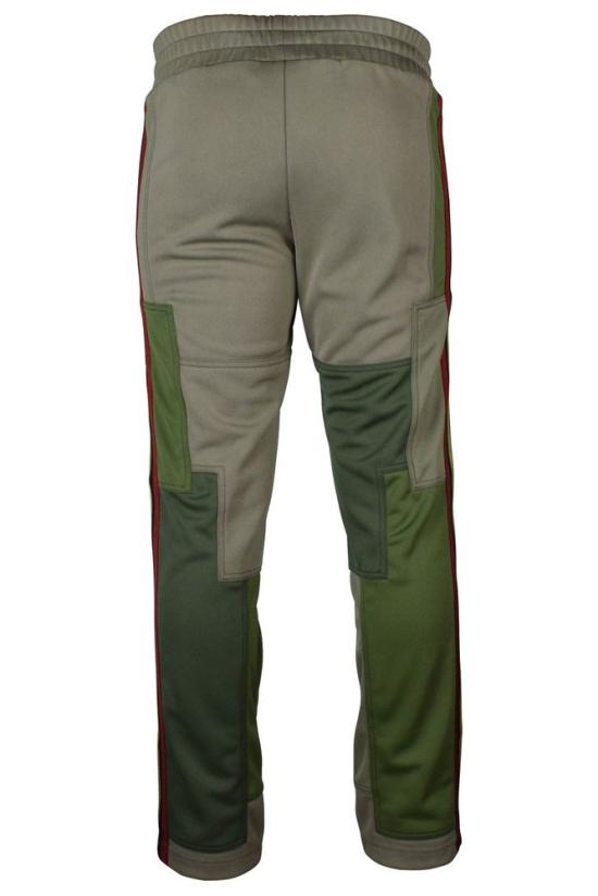  팜앤젤스 탑 카키색 패치워크 조깅 팬츠 - PALM ANGELS