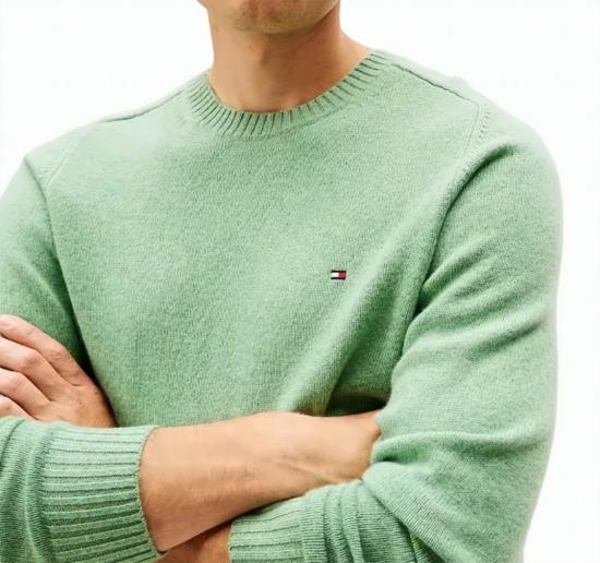  타미힐피거 니트웨어 MW0MW36535MQ9 MQ9 Green - TOMMY HILFIGER