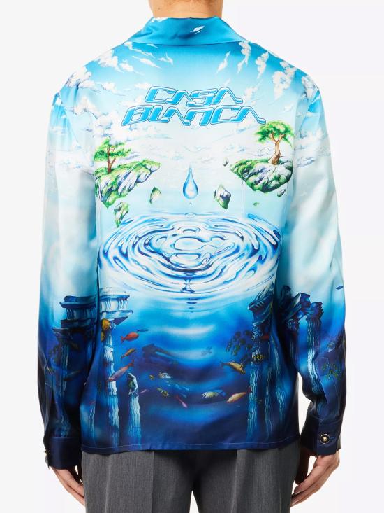 26SS 카사블랑카 긴팔 셔츠 SP26SH006 BLUE - CASABLANCA