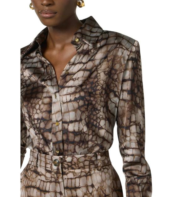 26SS 엘리자베타프랜치 셔츠 CA13161E2 644 40 Brown - ELISABETTA FRANCHI