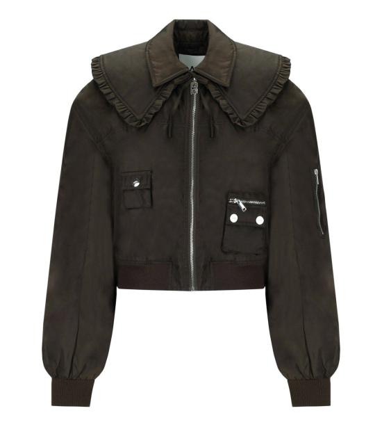 26SS 가니 나일론 봄버 자켓 A1010046 ZWX 34 Brown