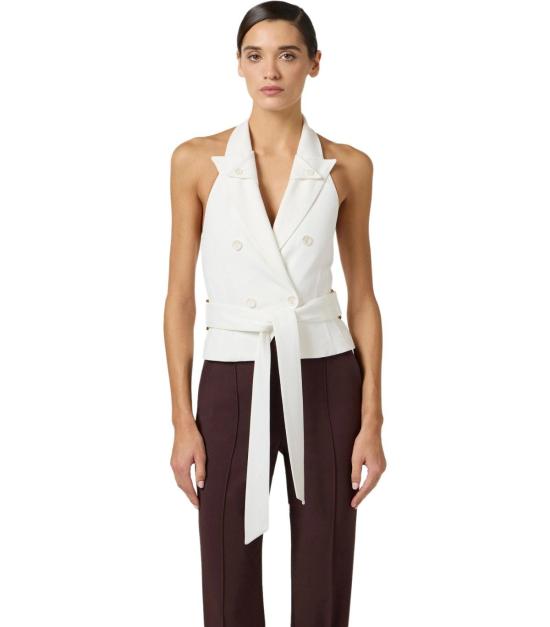 26SS 엘리자베타프랜치 코트 GL00561E2 360 38 Ivory - ELISABETTA FRANCHI