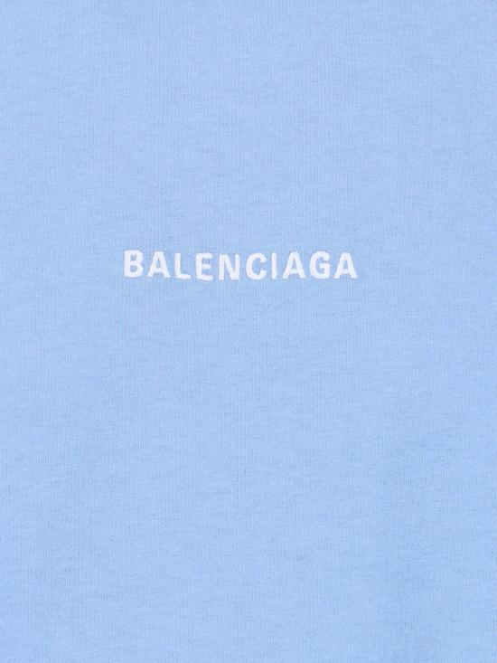 26SS 발렌시아가 백 티셔츠 미디움 핏 764235 TTVJ1 4773 Blue - BALENCIAGA