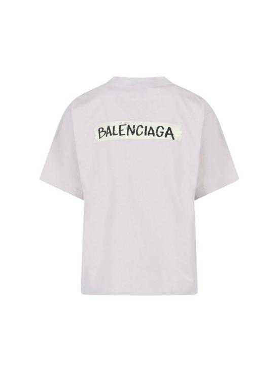 26SS 발렌시아가 마스킹 테이프 티셔츠 850990 TTVL6 9012 White - BALENCIAGA