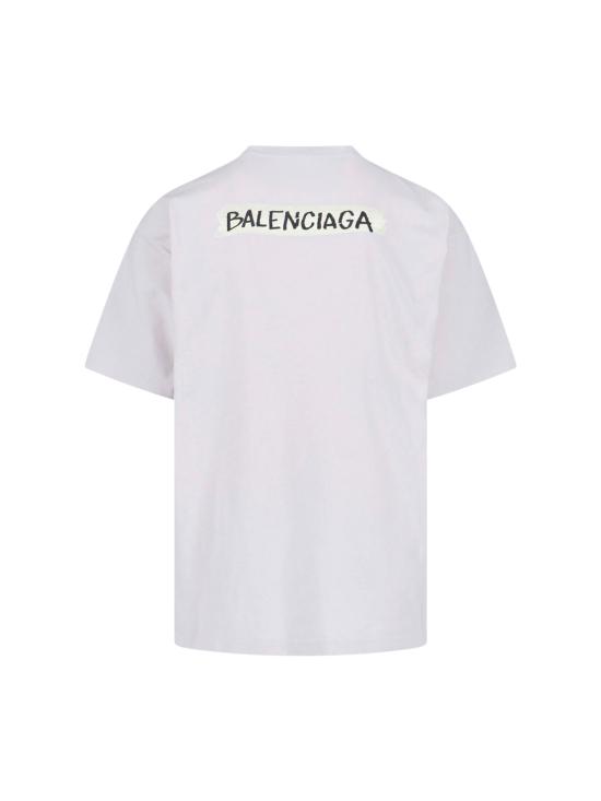 26SS 발렌시아가 마스킹 테이프 티셔츠 미디움 핏 764235 TTVL6 9012 White - BALENCIAGA