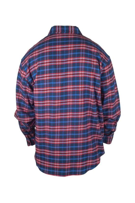  발렌시아가 셔츠 빨간색과 파란색 체크무늬 면 - BALENCIAGA