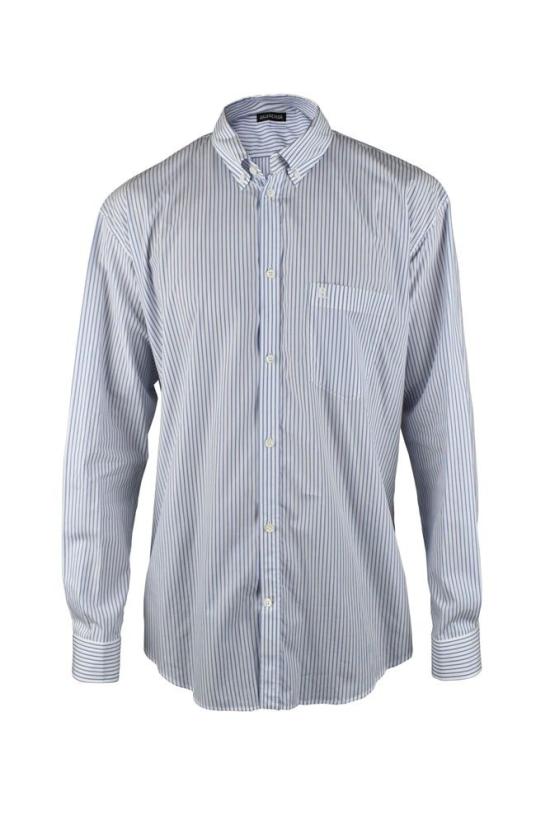  발렌시아가 셔츠 흰색 줄무늬 면