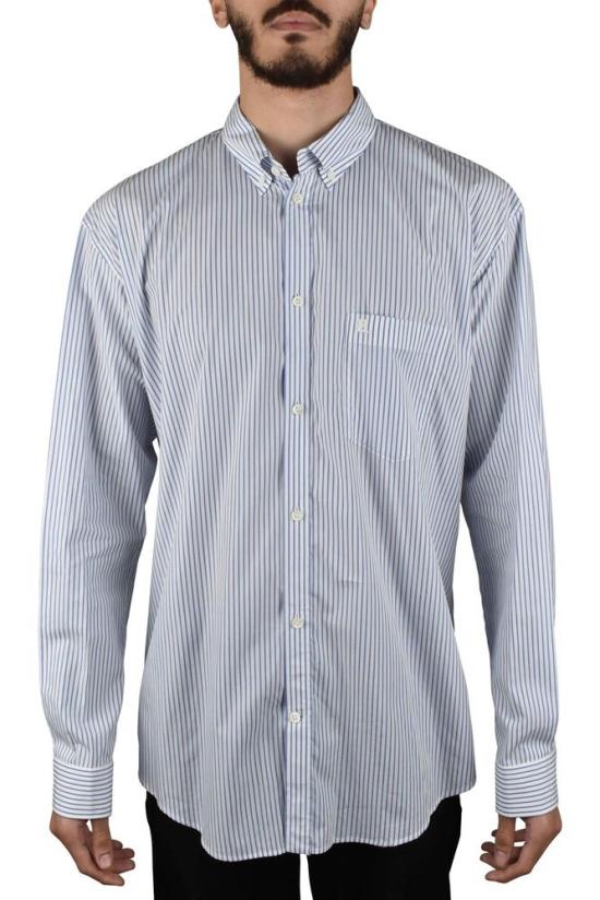  발렌시아가 셔츠 흰색 줄무늬 면 - BALENCIAGA