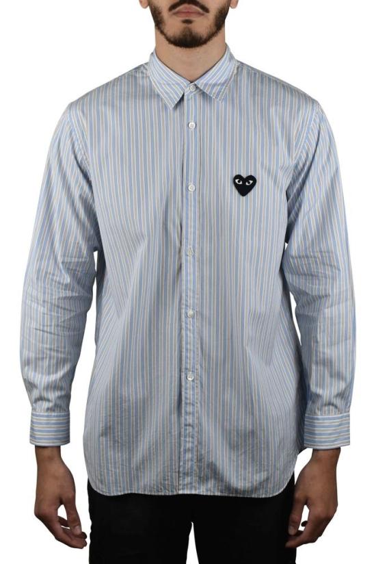  꼼데가르송 셔츠 세로 줄무늬 면 - COMME DES GARCONS