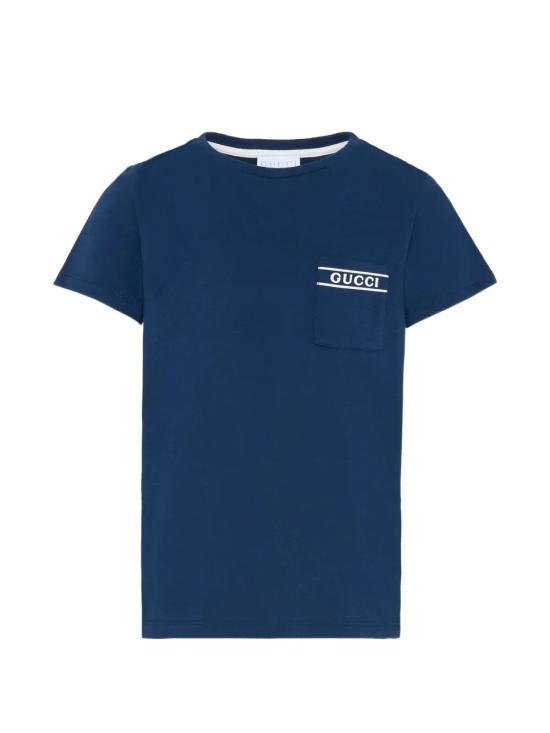 26SS [키즈] 구찌 티셔츠 849686 XJHNU 4087 PRUSSIAN BLUE WHITE