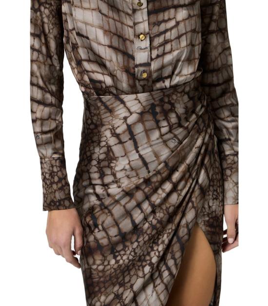 26SS 엘리자베타프랜치 미디 원피스 AB89261E2 644 40 Brown - ELISABETTA FRANCHI