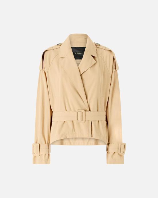 26SS 핑코 코트 106165A2ER D41 Beige chantilly