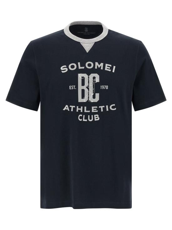 26SS 브루넬로 쿠치넬리 로고 티셔츠 M0B131001GCDT46