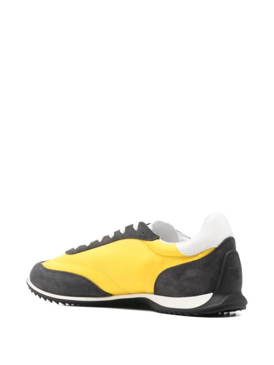 26SS 셀린느 트리옹프 나일론 스웨이드 카프스킨 레이서 로우 레이스업 스니커즈 364945257C GGF1 Yellow - CELINE