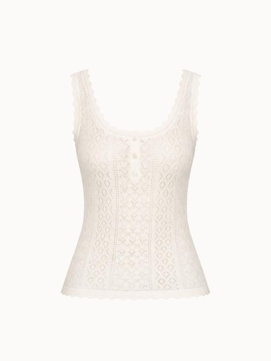  씨뉴욕 민소매 티셔츠 씨 뉴욕 조지아 니트 탱크탑 크림