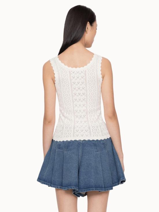  씨뉴욕 민소매 티셔츠 씨 뉴욕 조지아 니트 탱크탑 크림 - SEA NY