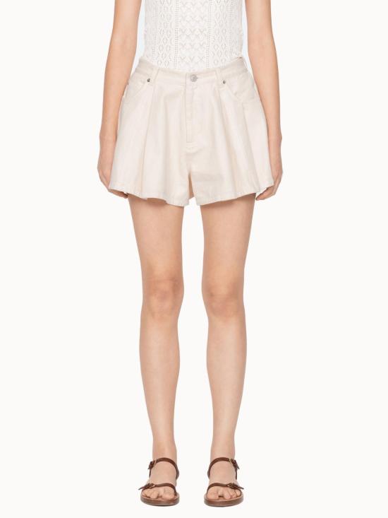  씨뉴욕 데님 숏팬츠 씨뉴스타시아 데님 진 쇼츠 크림 - SEA NY