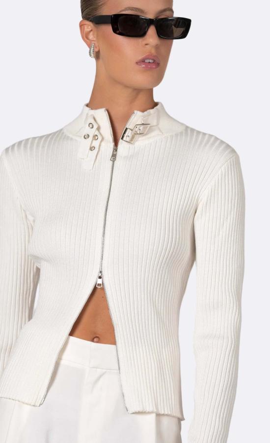  논살란트 레이블 가디건 무심한 라벨 디온 카디건 아이보리