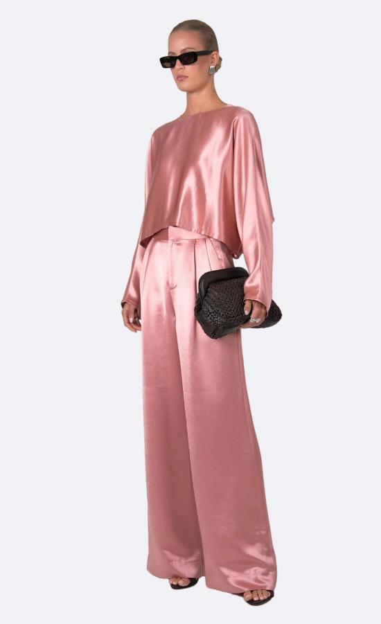  논살란트 레이블 블라우스 무심한 라벨 루이즈  더스티 로즈 - NONCHALANT LABEL