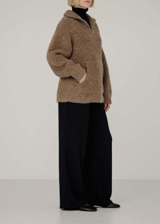  베어 니트웨어 터틀넥 빌리 지퍼 라이 - BARE KNITWEAR