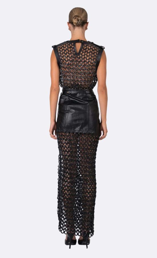  논살란트 레이블 민소매 티셔츠 무심한 라벨 토린 탑 블랙 - NONCHALANT LABEL