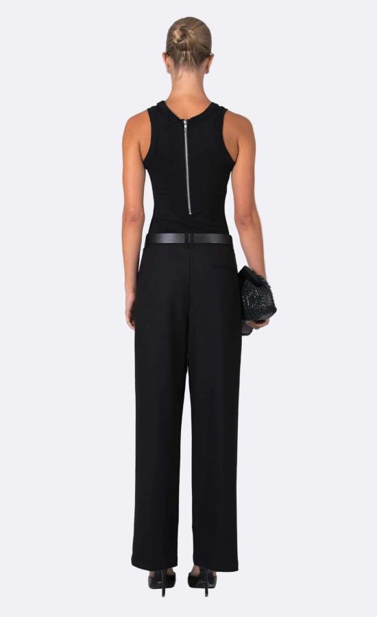  논살란트 레이블 바디수트 티셔츠 Nonchalant Label Odette Bodysuit Black - NONCHALANT LABEL