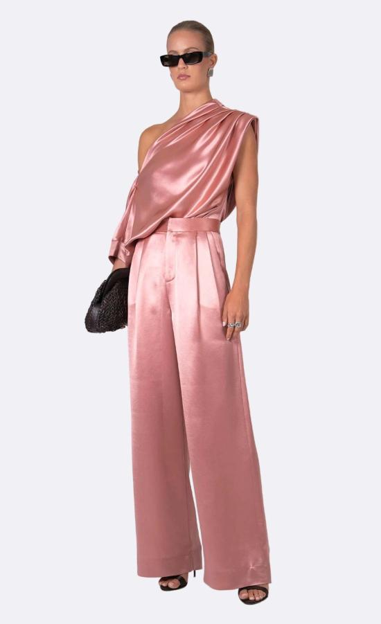  논살란트 레이블 블라우스 무심한 라벨 리아  더스티 로즈 - NONCHALANT LABEL