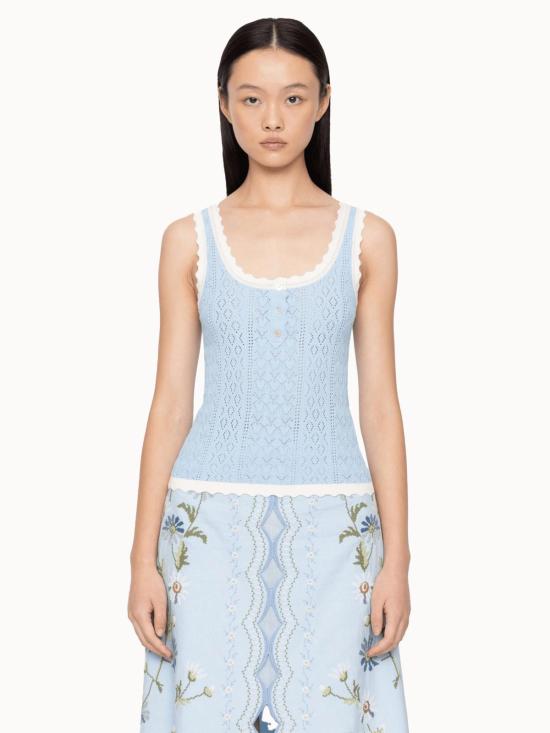  씨뉴욕 민소매 티셔츠 Sea Ny Georgia 니트 탱크탑 블루 - SEA NY