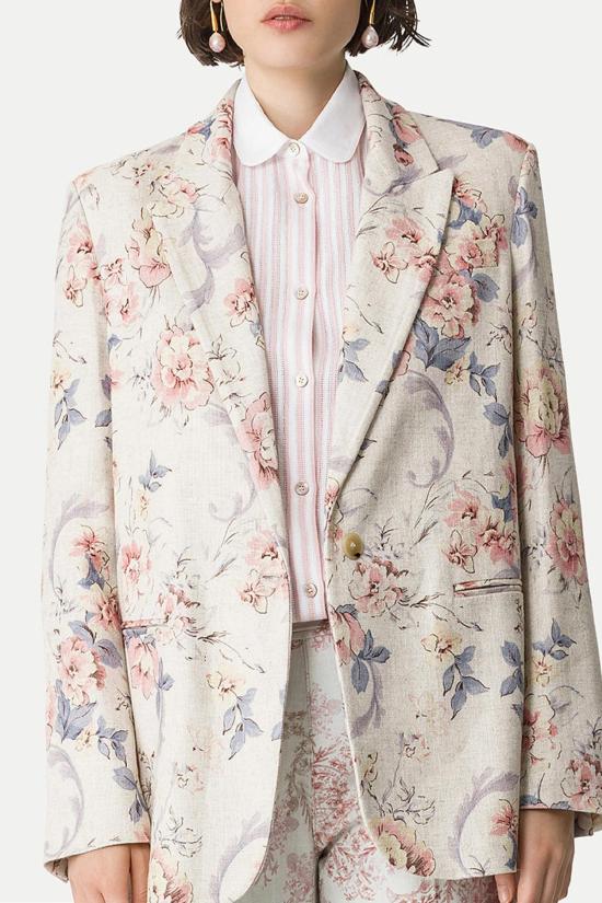  포르테포르테 수트 자켓 포르테 포르테 피오니아 리넨 재킷 블레이저 피오니아 - FORTE FORTE