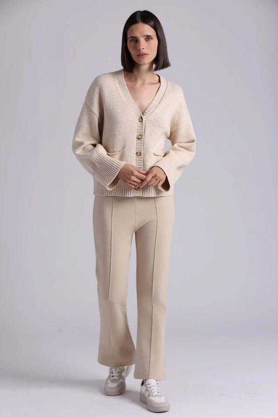  미니 로즈 가디건 럭스 코튼 블렌드 브이넥 - MINNIE ROSE