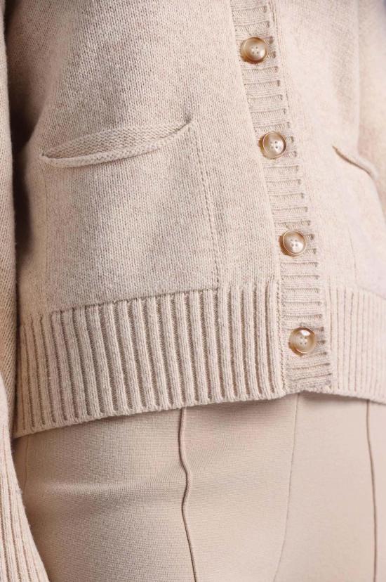  미니 로즈 가디건 럭스 코튼 블렌드 브이넥 - MINNIE ROSE