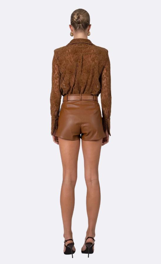  논살란트 레이블 숏팬츠 무심한 라벨 로비  카라멜 - NONCHALANT LABEL