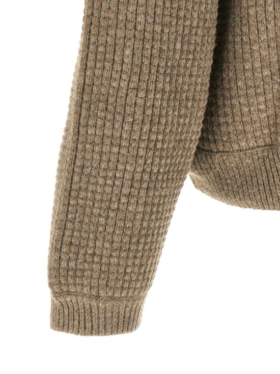 25FW 피어오브갓 헤비 와플 니트 90s 후드 티셔츠셔츠 192HO254362FHOMESTEADHEATHER Gray - FEAR OF GOD