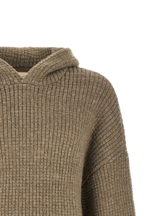 25FW 피어오브갓 헤비 와플 니트 90s 후드 티셔츠셔츠 192HO254362FHOMESTEADHEATHER Gray - FEAR OF GOD