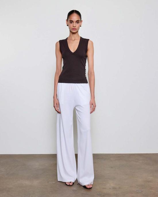  엔자 코스타 블라우스 뉴 클래식 슬리브리스 탑