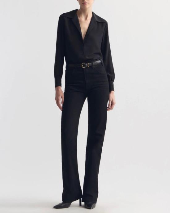  닐리로탄 블라우스 Nili Lotan Joxe 실크  블랙 - NILI LOTAN