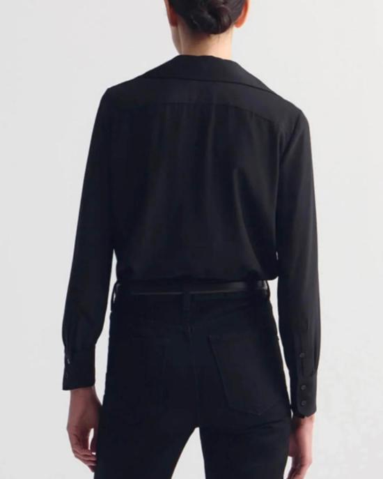  닐리로탄 블라우스 Nili Lotan Joxe 실크  블랙 - NILI LOTAN